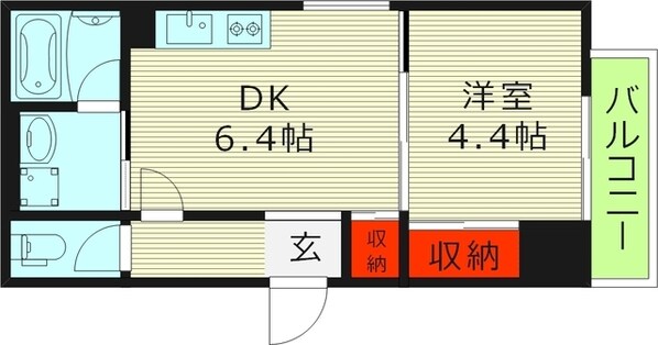 グレースコート蒲生の物件間取画像